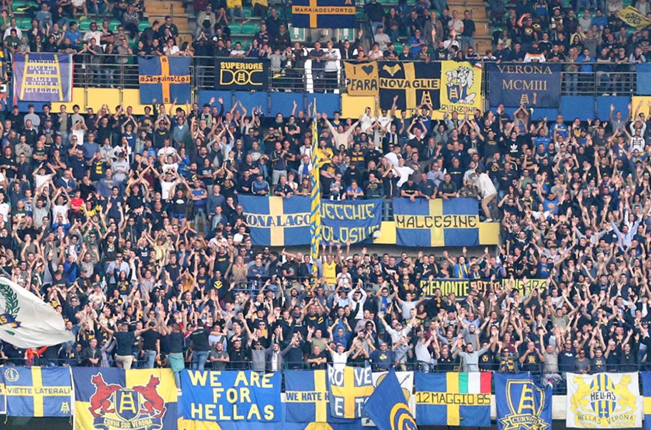 Inter-Hellas Verona, 1095 tifosi gialloblù attesi domani a San Siro - Calcio Hellas