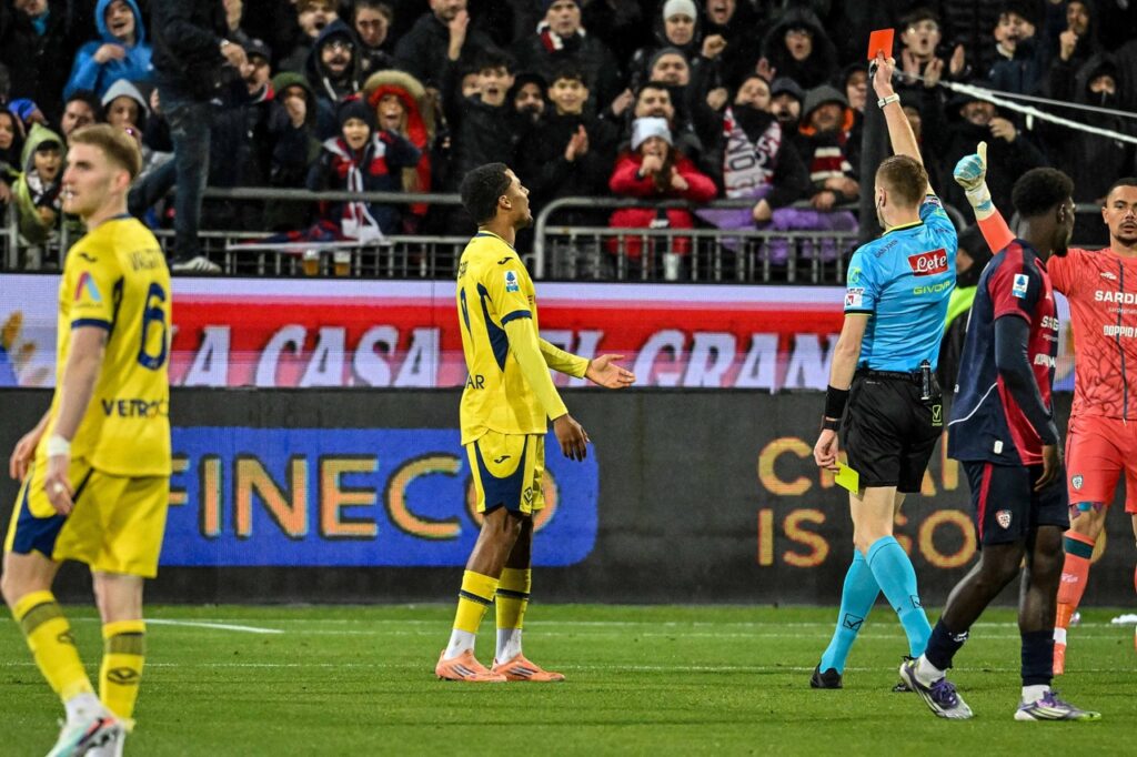 kevin bonacina arbitro amin sarr cagliari verona hellas