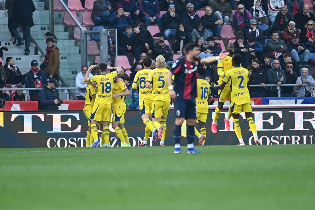 esultanza martin frese bologna-verona hellas