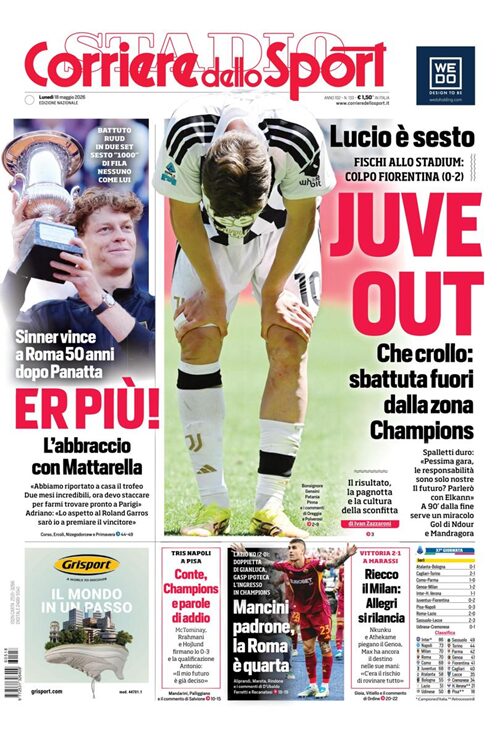 corriere dello sport prime pagine