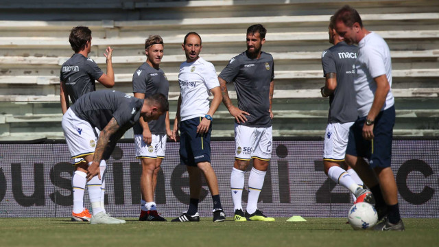 SALERNITANA-HELLAS VERONA 29-09-2018 RISCALDAMENTO PRE PARTITA. ALBERTO MARIANI/SILPRESS