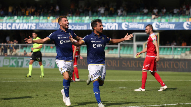 Karim Laribi. Esultanza goal
Verona 16-09-2018 Lo stadio Bentegodi 3 giornata di campionato Serie B 2018/2019 Hellas Verona / Carpi
Foto Alberto Mariani SilPress