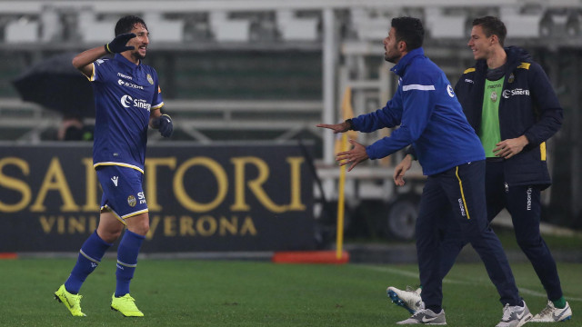 ESULTANZA SAMUEL DI CARMINE CON FABIO GROSSO goal- 1-0
VERONA 23 -11-201813 giornata di campionato Serie B 2018/2019
Hellas Verona / Palermo
Foto Alberto Mariani SilPress