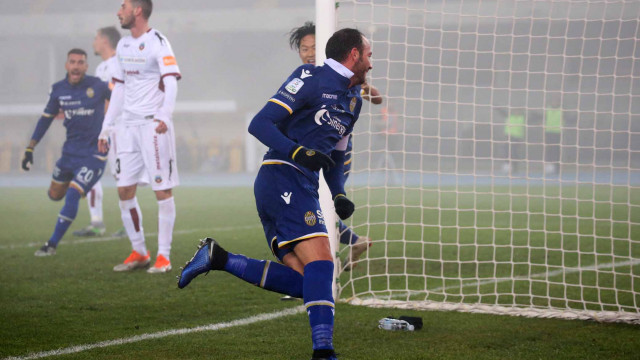 VERONA-CITTADELLA 27-12-2018 ESULTANZA DI GIAMPAOLO PAZZINI. ALBERTO MARIANI/SILPRESS
