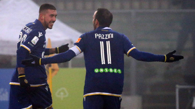VERONA-CITTADELLA 27-12-2018 ESULTANZA DI GIAMPAOLO PAZZINI. ALBERTO MARIANI/SILPRESS