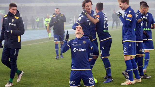 VERONA-CITTADELLA 27-12-2018 ESULTANZA A FINE PARTITA. ALBERTO MARIANI/SILPRESS