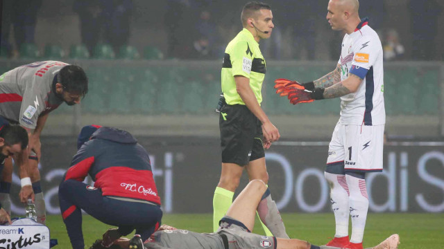 VERONA-CROTONE 10-02-2019 INFORTUNIO A VAISANEN. SILPRESS