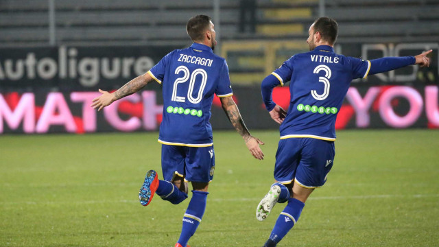 SPEZIA-HELLAS VERONA 17-02-2019 ESSUTANZA DOPO IL GOL DI MATTIA ZACCAGNI . SILPRESS