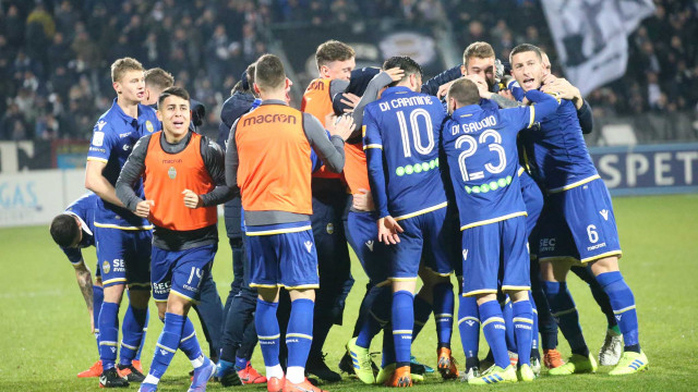 SPEZIA-HELLAS VERONA 17-02-2019 ESULANZA DI SAMUEL GUSTAFSON. SILPRESS