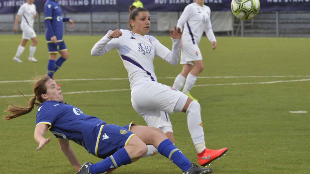 FIORENTINA WOMEN-HELLAS VERONA 20-02-2019. CATERINA AMBROSI E FIORENTINA WOMANS-HELLAS VERONA 20-02-2019. CATERINA AMBROSI E SOFIA KONGOULI. GALASSI SILVANO/SILPRESS.