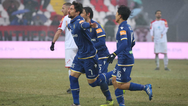 CARPI-VERONA 02-02-2019 ESULTANZA DI RYDER MATOS 1-1. SILPRESS