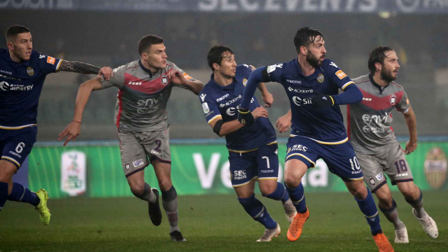 HELLAS VERONA - CROTONE 10-02-2019. SAMUEL DI CARMINE, RYDER MATOS E LACA MARRONE. SILPRESS