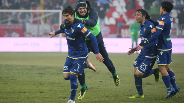 CARPI-VERONA 02-02-2019 ESULTANZA DI RYDER MATOS 1-1. SILPRESS