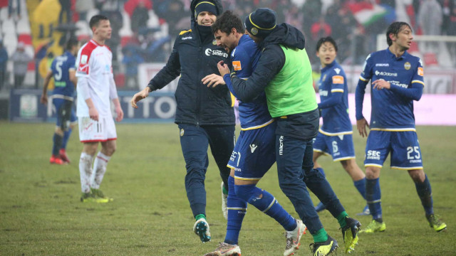CARPI-VERONA 02-02-2019 ESULTANZA DI RYDER MATOS 1-1. SILPRESS