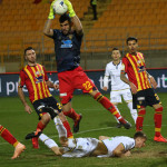 LECCE-VERONA 26-02-2019 PARATA DI VIGORITO SU DAWIDOWICZ. SILPRESS