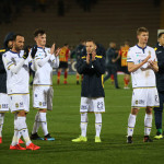 LECCE-VERONA 26-02-2019 I GIOCATORI DELUSI SALUTANO I TIFOSI. SILPRESS