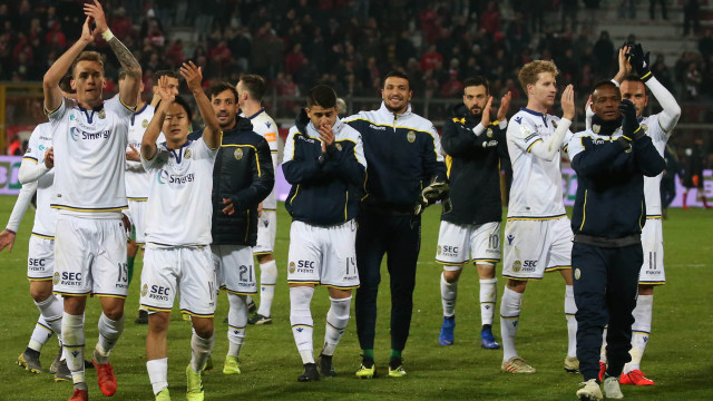 PERUGIA-HELLAS VERONA 08-03-2019 ESULTANZA A FINE PARTITA. SILPRESS