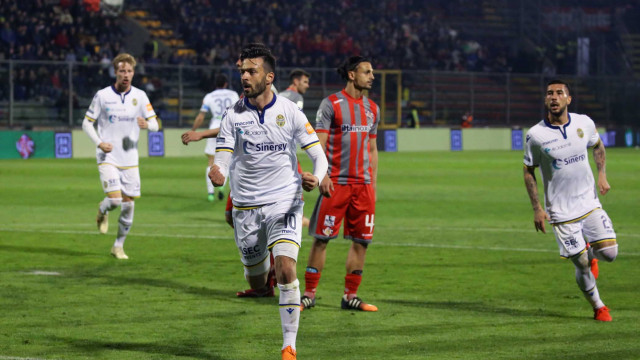 CREMONESE-VERONA 29-03-2019 ESULTANZA DI SAMUEL DI CARMINE. SILPRESS