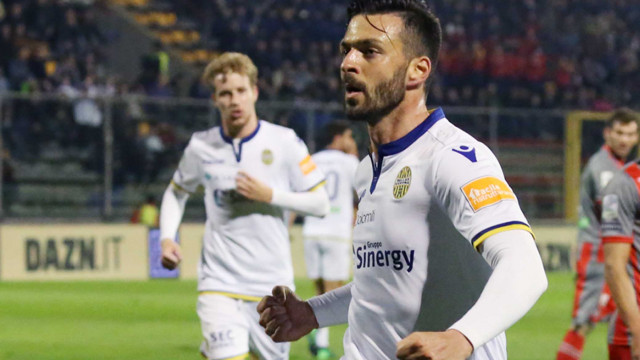 CREMONESE-VERONA 29-03-2019 ESULTANZA DI SAMUEL DI CARMINE. SILPRESS