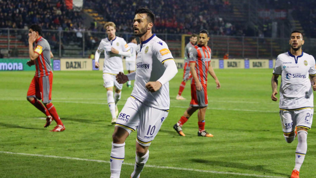 CREMONESE-VERONA 29-03-2019 ESULTANZA DI SAMUEL DI CARMINE. SILPRESS