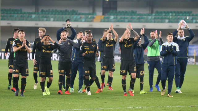 03/03/2019.VERONA-VENEZIA. ESULTANZA DEL VERONA A FINE GARA.SILPRESS