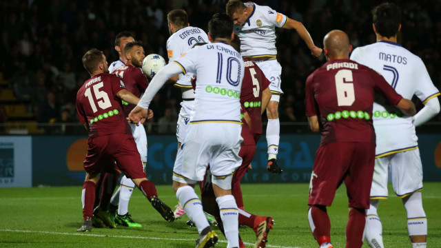 CITTADELLA-HELLAS VERONA 30-05-2019 COLPO DI TESTA DI DAWIDOWICZ . SILPRESS