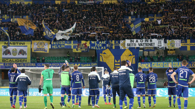 HELLAS VERONA-PERUGIA 18-05-2019 ESULTANZA SOTTO LA CURVA DEL VERONA. SILPRESS