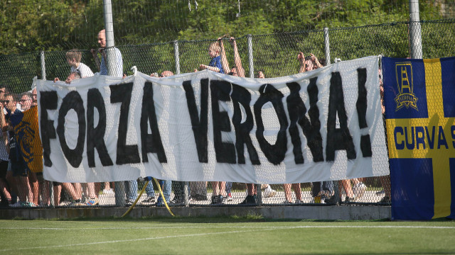 HELLAS VERONA 01-06-2019 STRISCIONE FORZA VERONA. SILPRESS