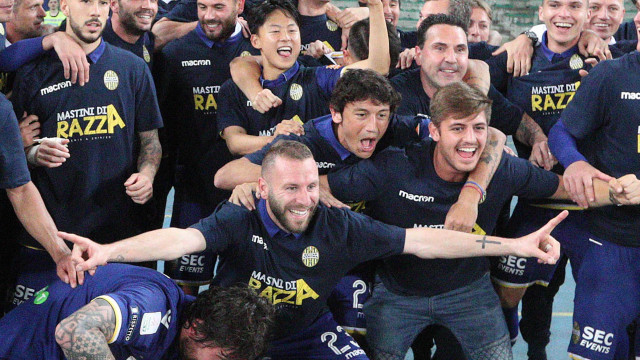 HELLAS VERONA-CITTADELLA 02-06-2019 ESULTANZA PER LA PROMOZIONE IN A. SILPRESS