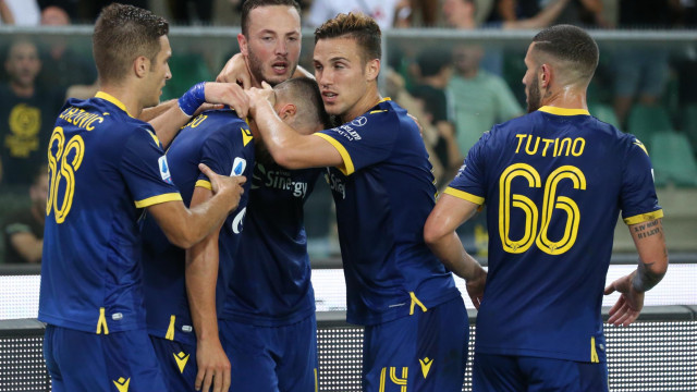 HELLAS VERONA-BOLOGNA 25-08-2019 ESULTANZA DEL VERONA DOPO IL GOL DI VELOSO. SILPRESS