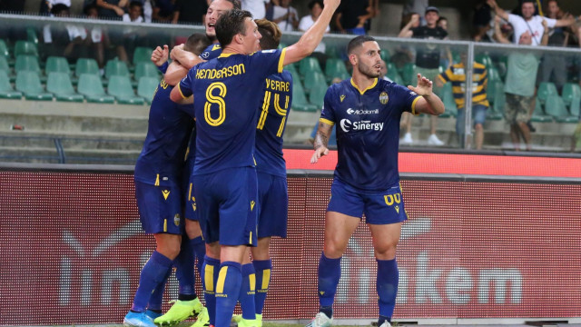 HELLAS VERONA-BOLOGNA 25-08-2019 ESULTANZA DEL VERONA DOPO IL GOL DI VELOSO. SILPRESS