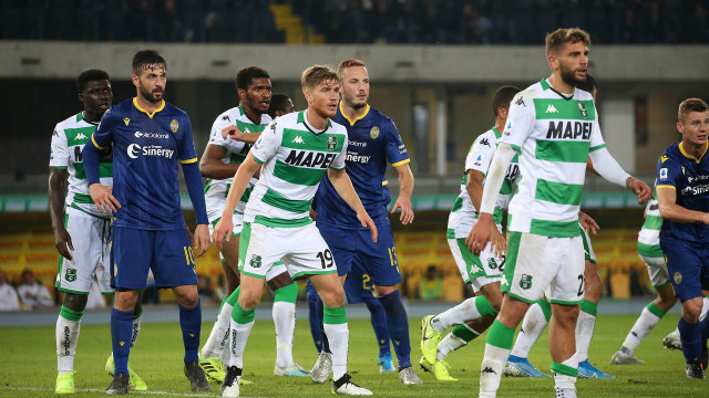 HELLAS VERONA-SASSUOLO 25-10-2019. SAMUEL DI CARMINE E AMIR RRAHMANI. SILPRESS
