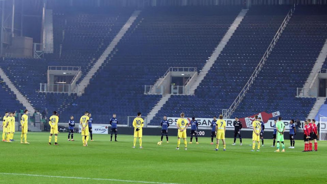 Foto Mariani- Moroni - Silpress 28.11 2020, Campionato Serie A Tim 2020 - 21 Gewiss Stadium 9 Giornata - Atalanta / Hellas Verona - nella foto , MINUTO DI SILENZIO
