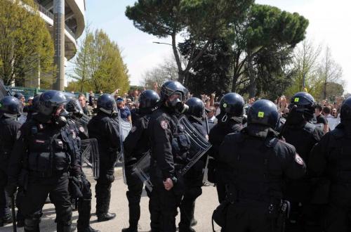 VERONA 08-04-2018 CONTESTAZIONE TIFOSI DEL VERONA. SILPRESS/ALBERTO MARIANI