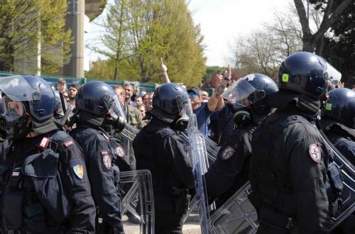 VERONA 08-04-2018 CONTESTAZIONE TIFOSI DEL VERONA. SILPRESS/ALBERTO MARIANI