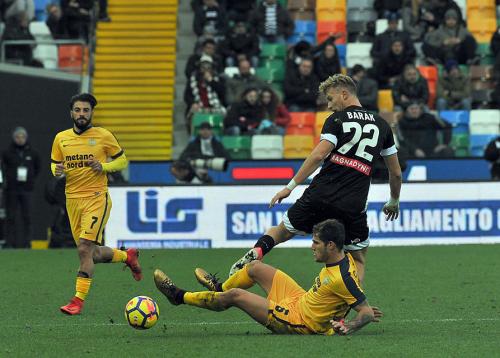 UDINESE-VERONA 23-12-2017 ANTONIN BARAK E BRUNO ZECULINI. SILPRESS