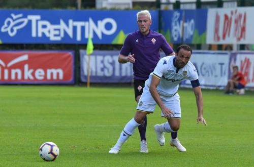Amichevole Fiorentina-Verona, Giampaolo Pazzini e Jordan Veretout