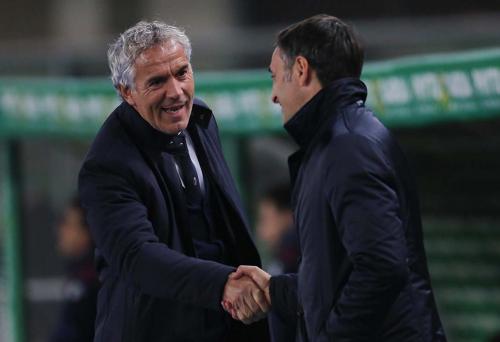 HELLAS  VERONA  /  BOLOGNA  20 -11- 2017 CAMPIONATO SERIE A TIM 2017 -18 SILVER PRESS  PH ALBERTO MARIANI . NELLA FOTO - FABIO PECCHIA ALLENATORE HELLAS  VERONA- ROBERTO DONADONI