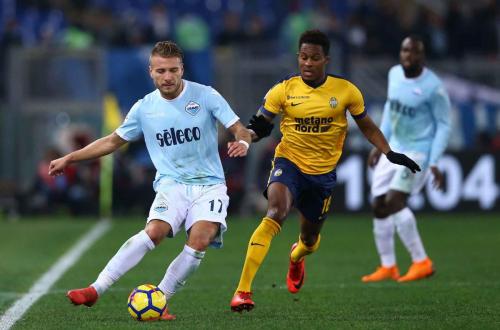 LAZIO-VERONA 19-02-2018 CIRO IMMOBILE E AARONS. SILPRESS