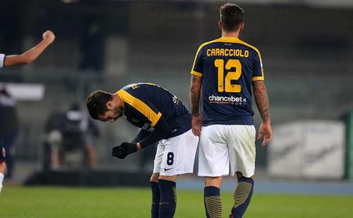 HELLAS  VERONA  /  BOLOGNA  20 -11- 2017 CAMPIONATO SERIE A TIM 2017 -18 SILVER PRESS  PH ALBERTO MARIANI . NELLA FOTO - MARCO EZIO FOSSATI caracciolo delusione