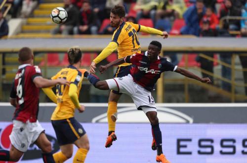 BOLOGNA-VERONA 15-04-2018 PEKTOVIC MBAYE. ALBERTO MARIANI/SILPRESS