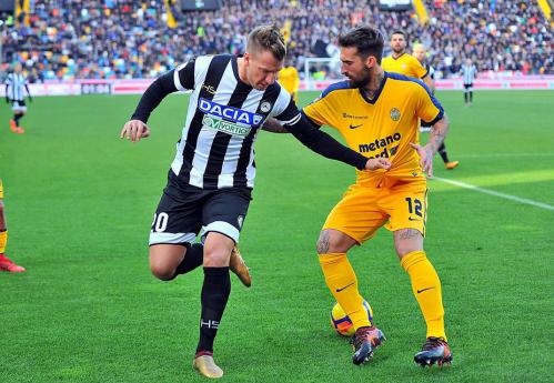 UDINESE-VERONA 23-12-2017 MAXI LOPEZ E ANTONIO CARACCIOLO. SILPRESS