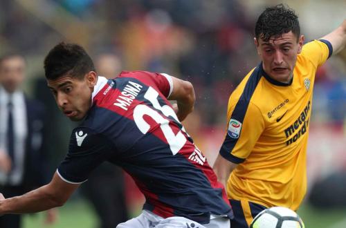 BOLOGNA-VERONA 15-04-2018 ALEX FERRARI E MASINA. ALBERTO MARIANI/SILPRESS