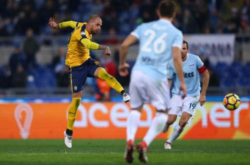 LAZIO-VERONA 19-02-2018 SIMONE CALVANO AL TIRO. SILPRESS