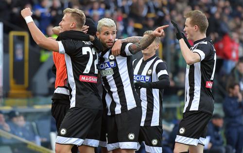 UDINESE-VERONA 23-12-2017 ESULTANZA DI ANTONIN BARAK. SILPRESS