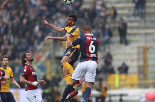 BOLOGNA-VERONA 15-04-2018 . MOHAMED FARES E DE MAIO. SILPRESS/ALBERTO MARIANI