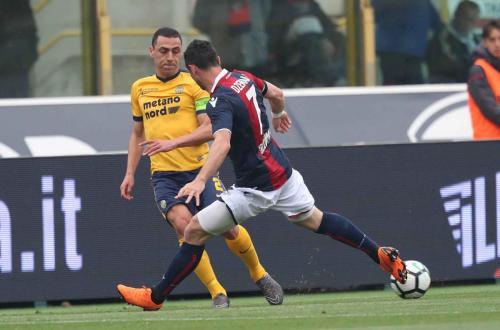 BOLOGNA-VERONA 15-04-2018 ROMULO E DZEMAILI. SILPRESS/ALBERTO MARIANI