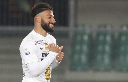 VERONA, ITALIA 29 NOVEMBRE 2017, STADIO MARC'ANTONIO BENTEGODI, IV° TURNO ELIMINATORIO DI TIM CUP 2017/2018, INCONTRO TRA LE SQUADRE DEL CHIEVO VERONA E DELL'HELLAS VERONA, NELLA FOTO: ESULTANZA VERDE