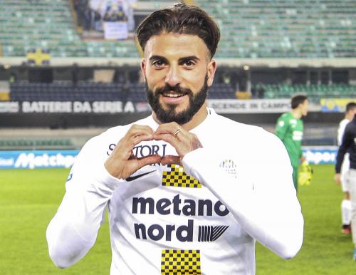VERONA, ITALIA 29 NOVEMBRE 2017, STADIO MARC'ANTONIO BENTEGODI, IV° TURNO ELIMINATORIO DI TIM CUP 2017/2018, INCONTRO TRA LE SQUADRE DEL CHIEVO VERONA E DELL'HELLAS VERONA, NELLA FOTO: LA FELICITA' DI VERDE A FINE PARTITA
