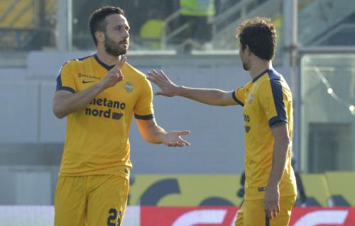 FIORENTINA-VERONA 28-01-18.  ESULTANZA DI JAGOS VUKOVIC .SILPRESS